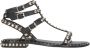 Ash Play Zwarte Leren Platte Sandalen Black Dames - Thumbnail 2