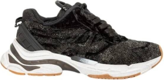 ASH Race Sneakers met Strass Velvet Black