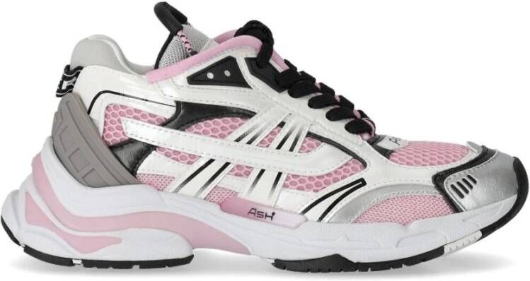 Ash Race Sneakers Zilver Zwart Wit BubbleGum Pink Dames