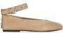 ASH Roze Leren Platte Schoenen met Enkelbanden - Thumbnail 1