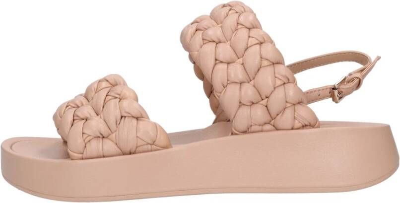 ASH Platte Geweven Leren Sandalen