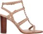 Ash Studded Roze Leren Sandaal met Hak Pink Dames - Thumbnail 7