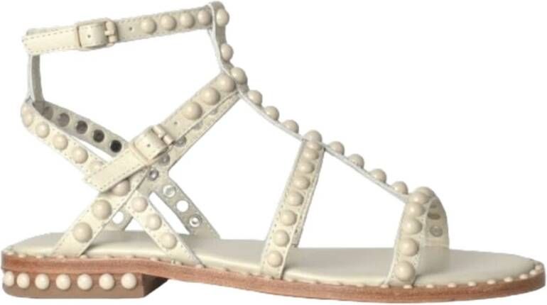 Ash Witte Leren Sandalen met Studs White Dames