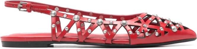 ASH Slingback ballerina`s met puntige neus en studs