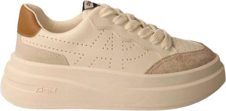 Ash Wit Leren Geperforeerde Sneaker White Dames