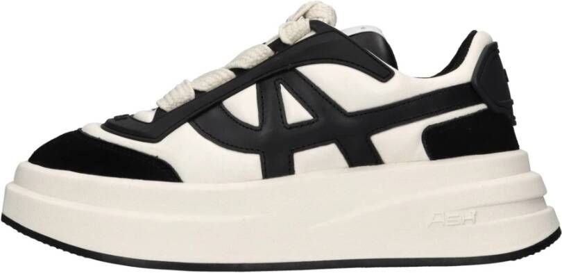 Ash Witte Leren Sneakers met Plateauzool White Dames
