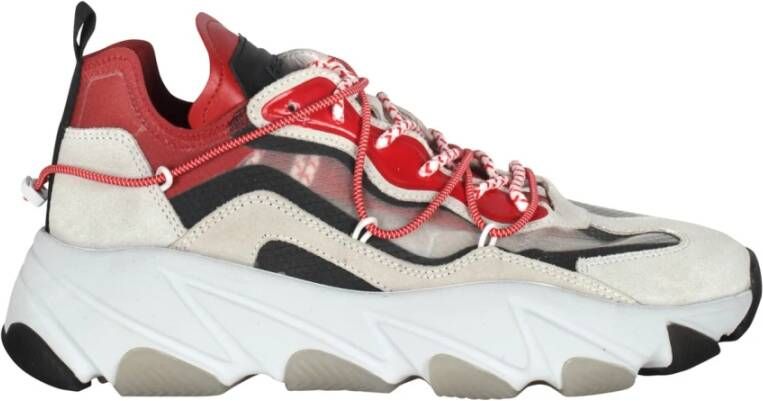 ASH Sneakers van mesh en suède met trekkingveters