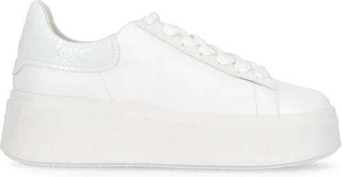 Ash Wit leren platform sneakers White Dames