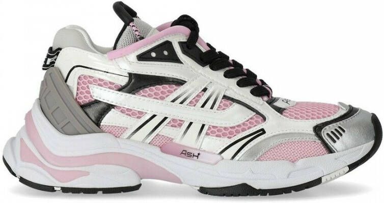 Ash Race Sneakers Zilver Zwart Wit BubbleGum Pink Dames