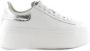 Ash Witte leren damessneakers met zilveren hiel detail White Dames - Thumbnail 9