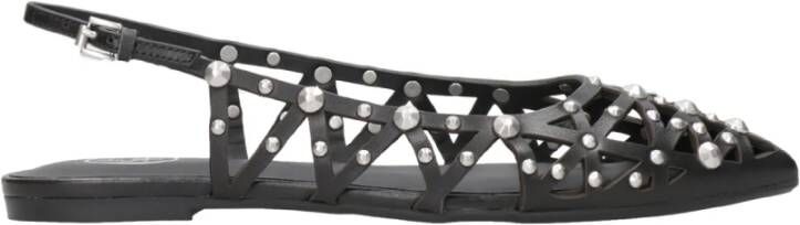 ASH Studded Leren Cut-Out Puntige Neus Schoenen