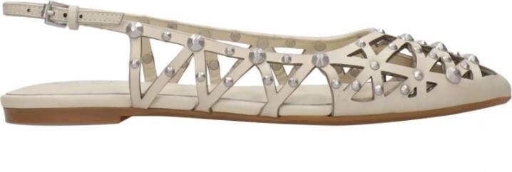 ASH Studded Leren Cut-Out Puntige Neus Schoenen