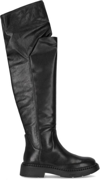 ASH Studded Leren Over-de-Knie Laars