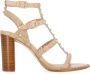 Ash Studded Roze Leren Sandaal met Hak Pink Dames - Thumbnail 1
