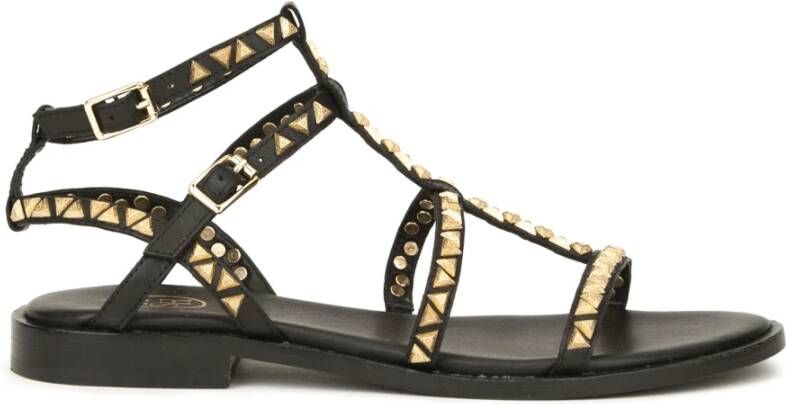 ASH Studded Zwarte Leren Sandalen