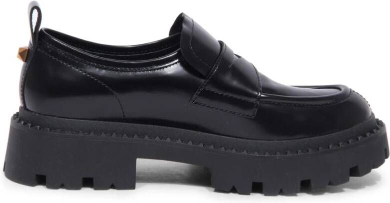 Ash Zwarte Instap Sandalen met Ronde Neus en Achterband Black Dames