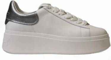 Ash Witte Leren Sneakers met Rubberen Zool White Dames