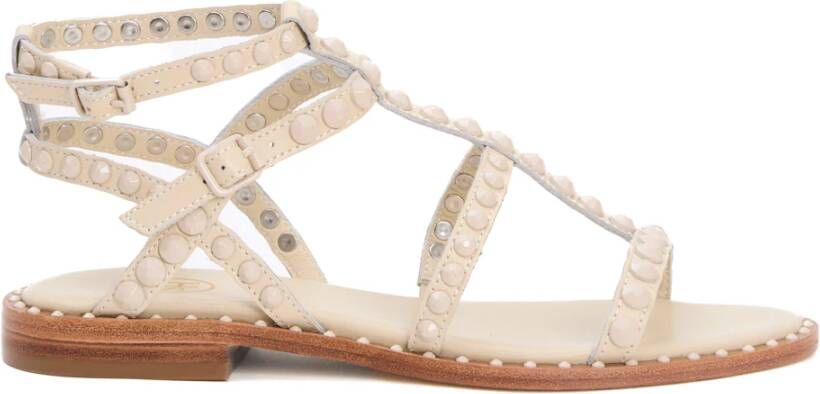 ASH Witte Leren Sandalen met Studs