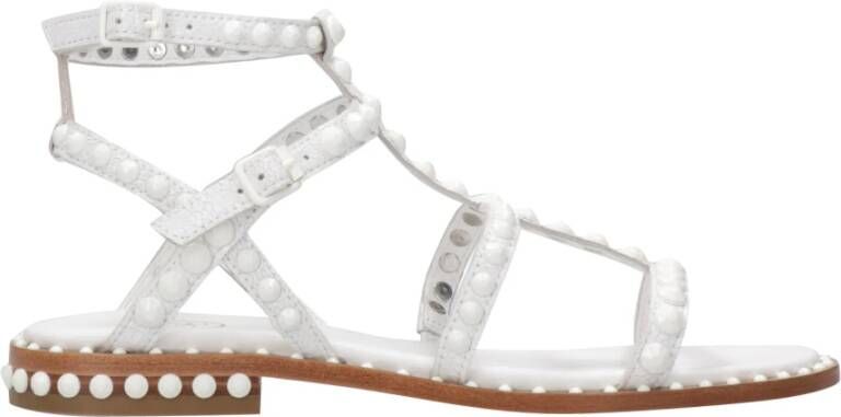 Ash Witte Leren Sandalen met Studs White Dames