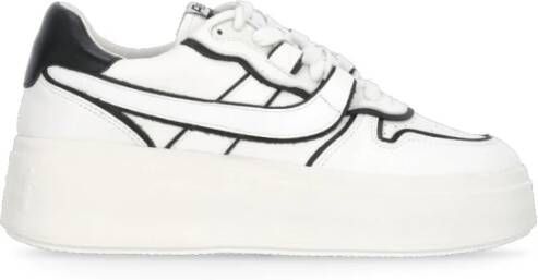 ASH Witte Leren Sneakers met Contrasterende Details