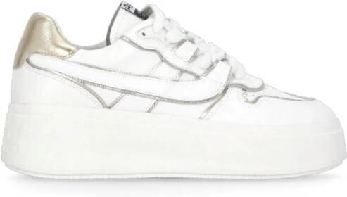 ASH Witte Leren Sneakers met Contrasterende Details