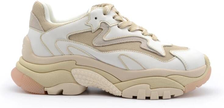 ASH Witte Leren Sneakers Plateauzool