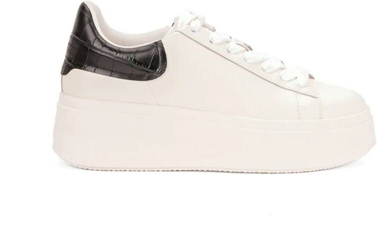 ASH Witte platte schoenen in kalf cocco stijl