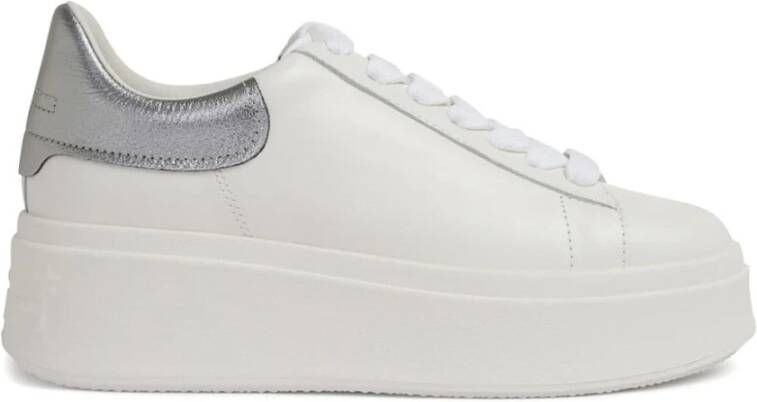 Ash Witte Leren Sneakers met Rubberen Zool White Dames
