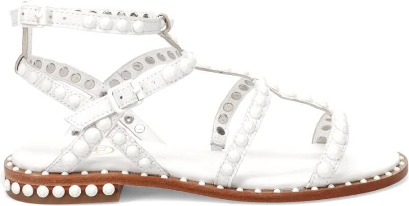 Ash Witte Steenversierde Gladiator Sandalen White Dames