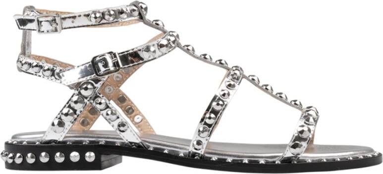 ASH Zilveren Leren Sandalen voor Vrouwen