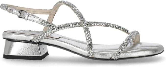 Ash Sandalen Isla Silver Mid-Heeled Sandal in zilver