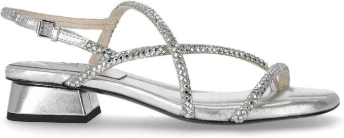 Ash Sandalen Isla Silver Mid-Heeled Sandal in zilver