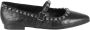 Ash Zwarte leren platte schoenen met franjes Black Dames - Thumbnail 12