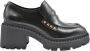 Ash Zwarte platte schoenen met Nelson Stud Gold Sun Polish Calf Black Dames - Thumbnail 1