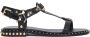 ASH Zwarte Krokodillenprint Platte Sandalen - Thumbnail 1