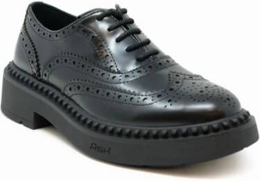 Ash Zwarte leren ballerina's Fw24 Black Dames
