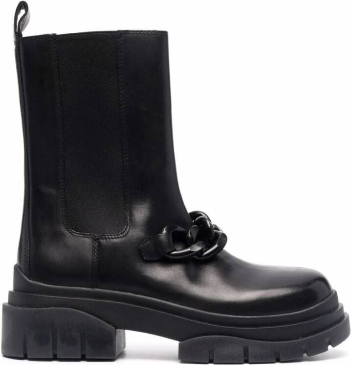 ASH Zwarte leren Chelsea boots