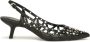 ASH Zwarte leren sandalen met 5 cm hak - Thumbnail 1