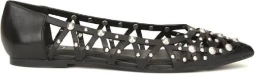 ASH Zwarte Leren Sandalen met Rubberen Zool