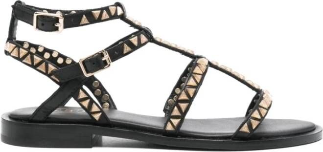 ASH Zwarte Leren Sandalen voor Vrouwen