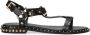 ASH Zwarte leren studs sandalen - Thumbnail 1