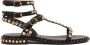 ASH Zwarte Leren Studs Sandalen - Thumbnail 1