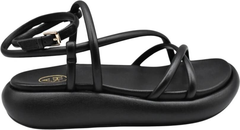 Ash Zwarte Platte Sandalen Black Dames