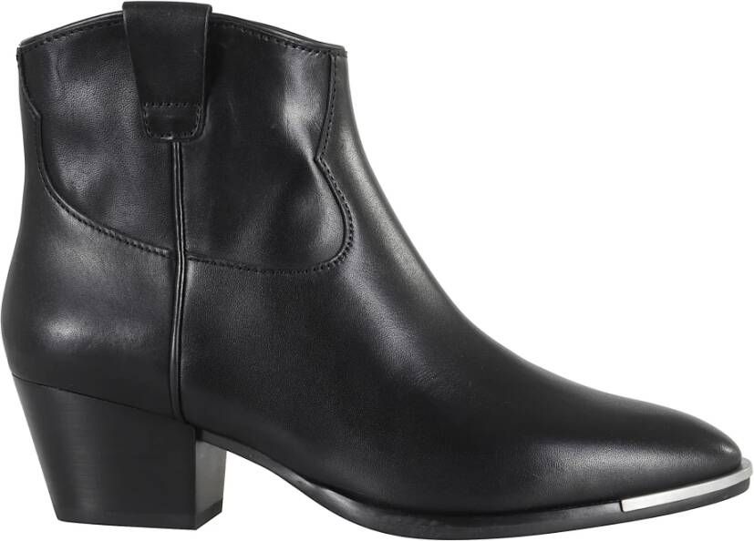 ASH Zwarte Soft Mustang Enkellaars