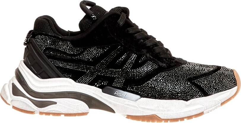 Ash Zwarte Strass Race Schoenen Zwart Dames