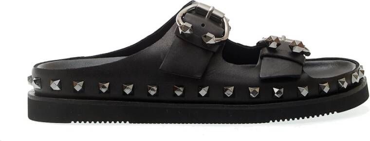 Ash Zwarte Studded Ciabatta Black Dames