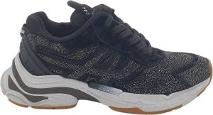 Ash Zwarte Velvet en Strass Sneaker Zwart Heren