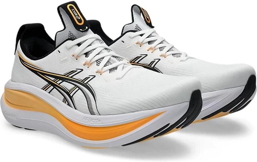 ASICS Gel-Nimbus 28 Hardloopschoenen wit oranje - Foto 3
