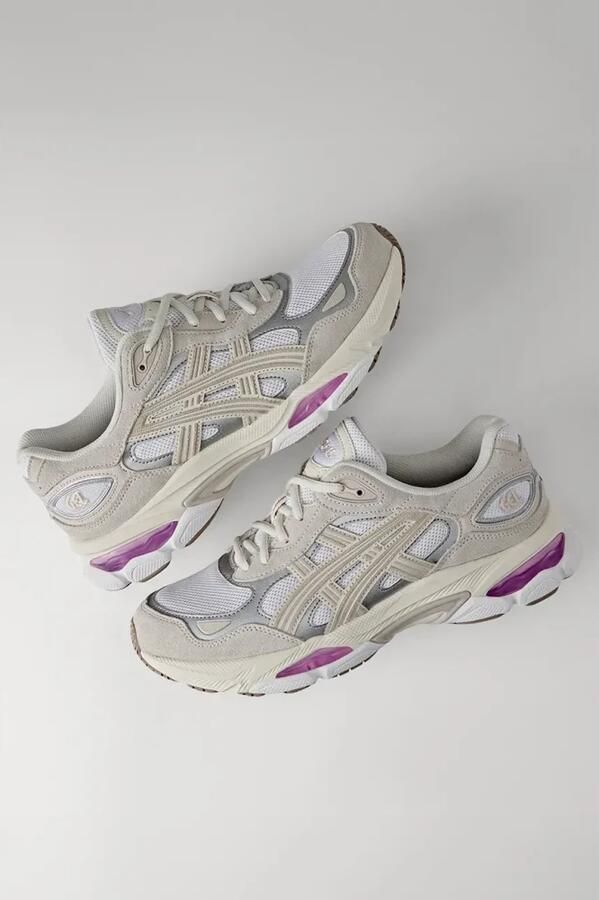 ASICS SportStyle Sneakers laag 'GEL-NYC 2.0' beige duifblauw pasteelgeel wit - Foto 8