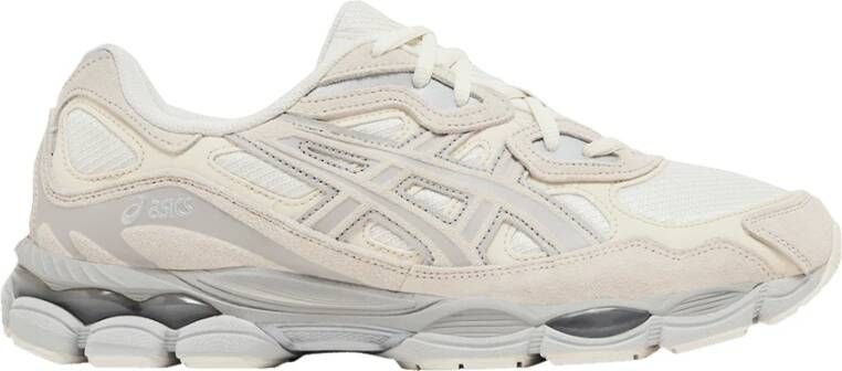 Asics Crème Grijs Sneakers Modern Ontwerp